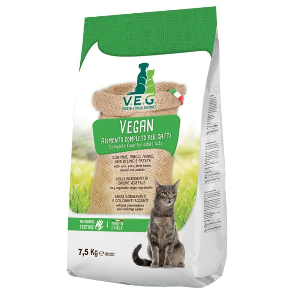 Crocchette Vegetariane per Gatti Senza Conservanti (Medio) 7,5 Kg