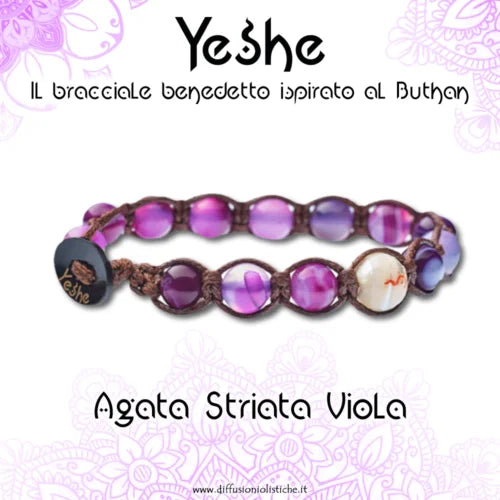 Bracciale Benedetto Agata Striata Viola