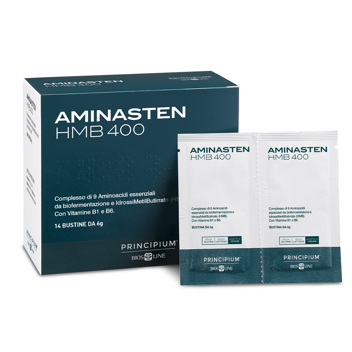 Aminasten Amminoacidi Essenziali Mosculatura HMB 400 14 bustine