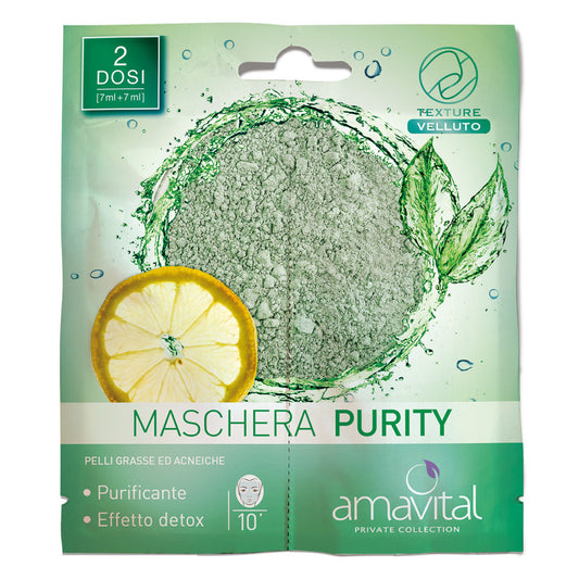 2 Dosi Maschera purity Amavital Private Collection - Viso