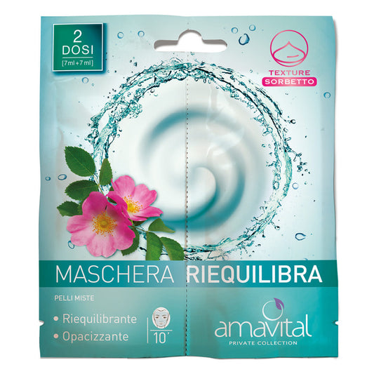 2 Dosi Maschera riequilibra Amavital Private Collection - Viso