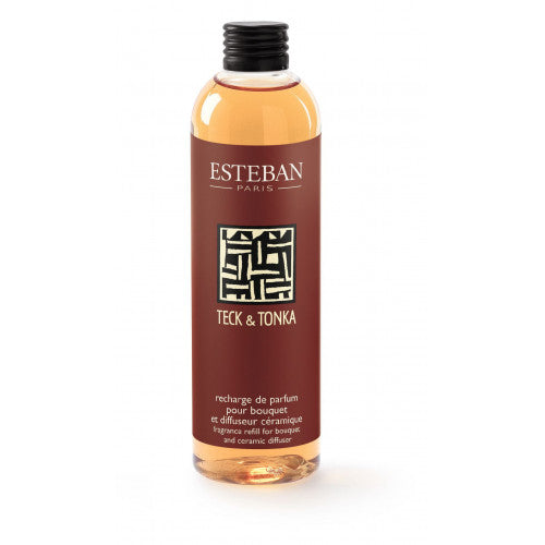 Ricarica di profumo a Bastoncini Teak e Tonka 250 ml Esteban