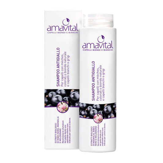 Shampoo antigiallo Capelli Biondi e Bianchi Amavital